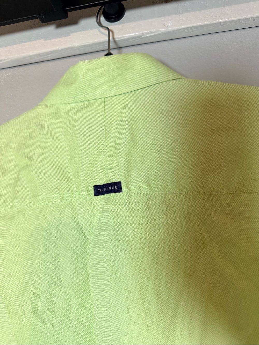Ted Baker Men's 16 Long Sleeve Button Up Dress Shirt Bright Green 34/35 - Picture 6 of 8